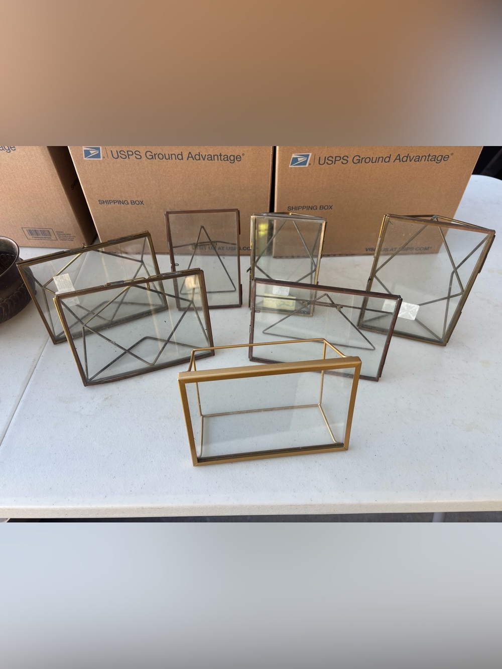 7 World Market Antique Brass frames